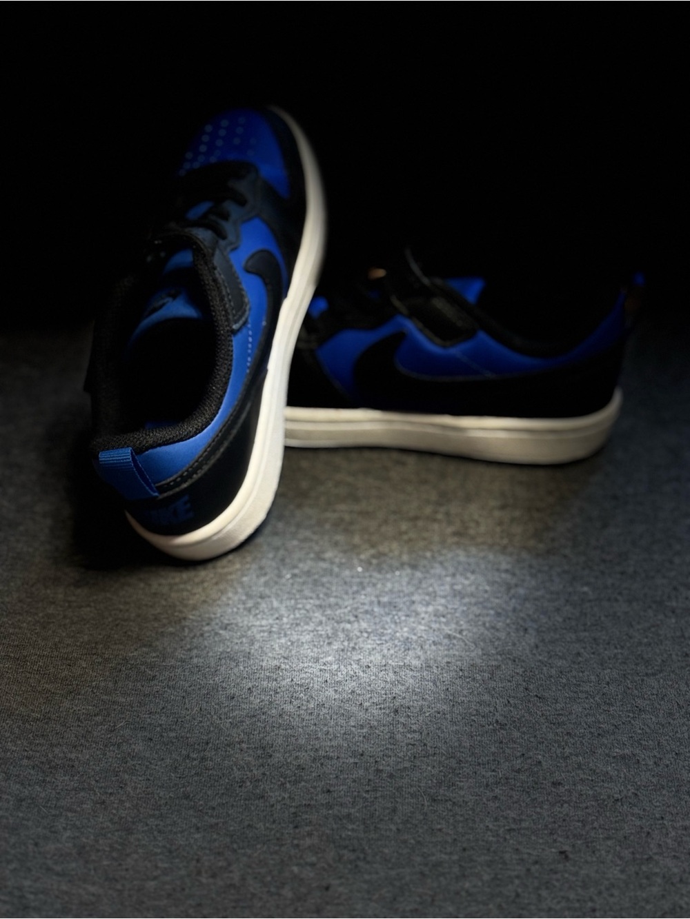 Nike Court Borough Low Recraft Toddler Sz 13.5C Game Royal Black White like new - Picture 14 of 14